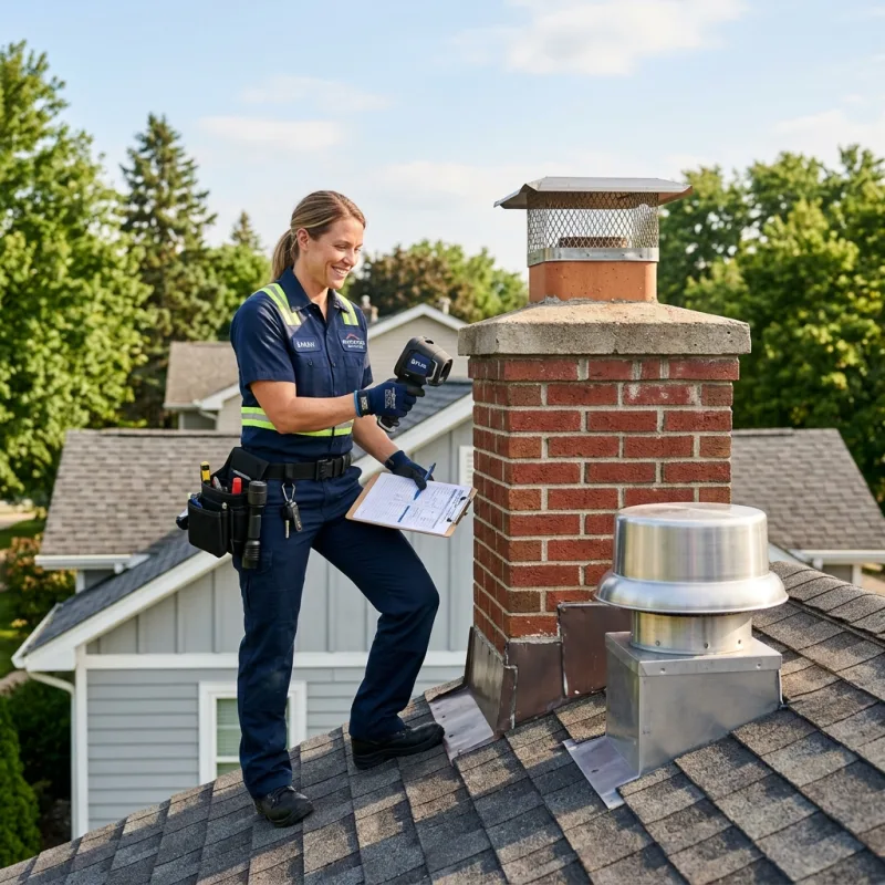 Technician inspecting a Guys Hill roof cavity and ductwork for a dead bird